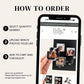Phone screen showing a product ordering process for 'The Cozy Magnet Co.' with text on how to order.